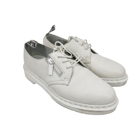 Dr. Martens 1461 Zipper or Lace Up Beama 3 Hole Leather Shoes White Size 7 - Picture 1 of 7